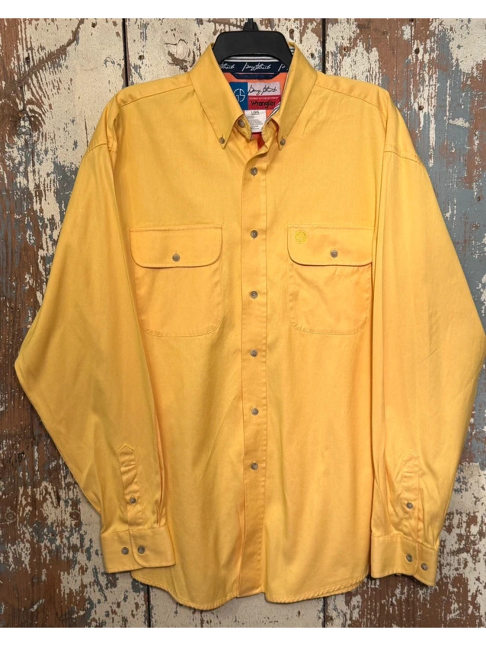Wrangler George Strait Cowboy Men's Long Sleeve Western Button Down Shirt Large
